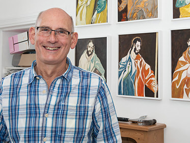 Karl Stern in his home studio during Art Walk Porty 2015